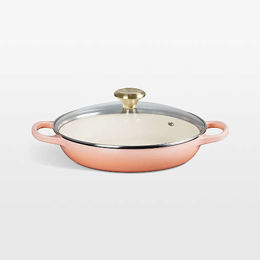 Le Creuset ® 2.25-Qt. Peche Enameled Cast Iron Braiser with Glass Lid