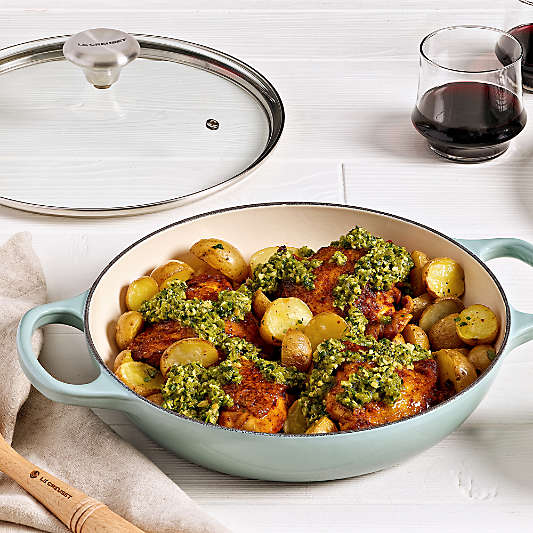 Le Creuset ® 2.25-Qt. Sea Salt Enameled Cast Iron Braiser with Glass Lid
