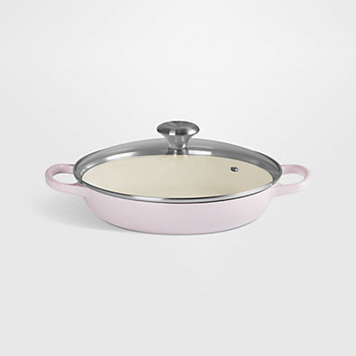 View Le Creuset ® 2.25-Qt. Shallot Enameled Cast Iron Braiser with Glass Lid details