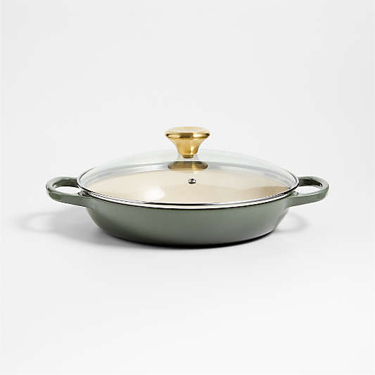 Le Creuset ® 2.25-Qt. Thyme Enameled Cast Iron Braiser with Glass Lid