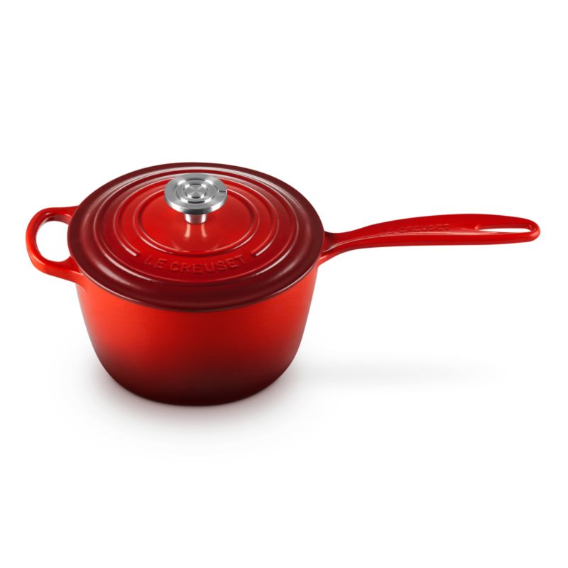 Le Creuset ® Signature 2.25-Qt. Cerise Enameled Cast Iron Saucepan with Lid - image 2 of 7