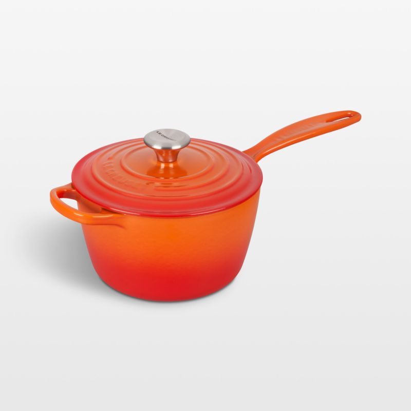 Vintage Le Creuset Flame Orange 6 Piece SET of 4 Pots and Pans / Flame  Orange Le Creuset Cookware Set / Mid-century Le Creuset Pots and Pans 