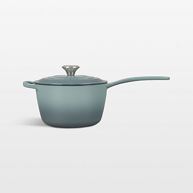 View Le Creuset ® Signature 2.25-Qt. Sea Salt Blue Enameled Cast Iron Saucepan details
