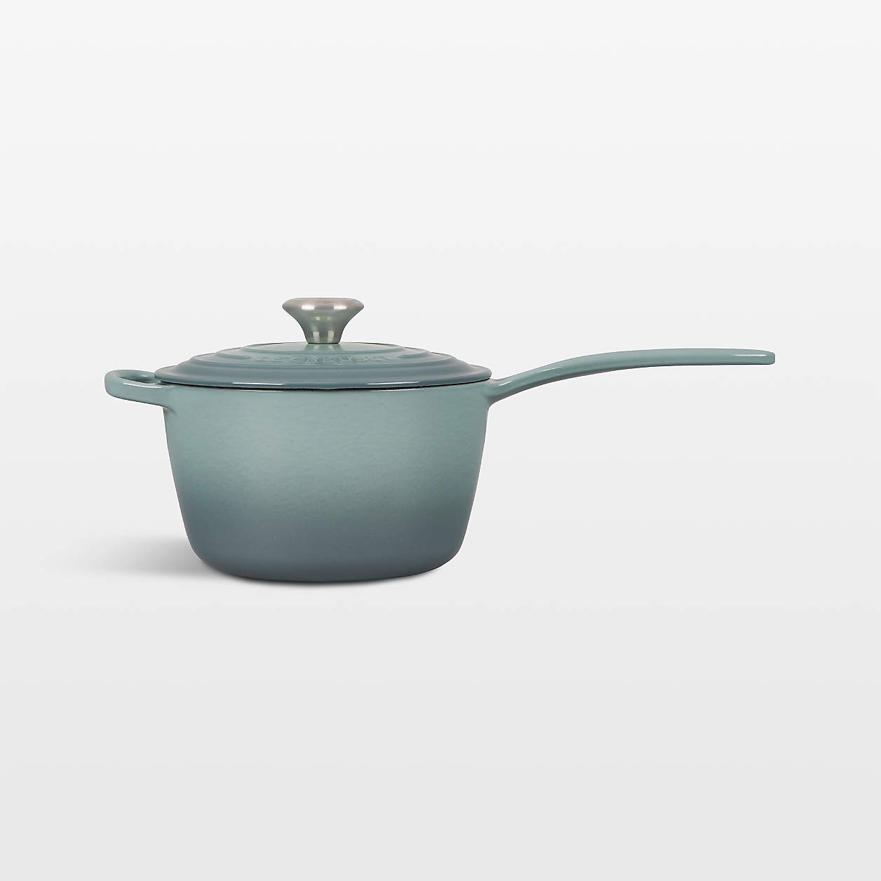 Le Creuset Signature 2.25Qt. Sea Salt Blue Enameled Cast Iron Saucepan