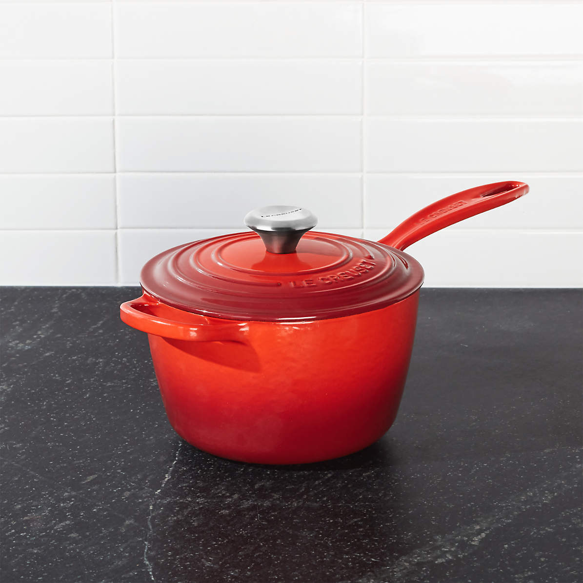  Le Creuset Enameled Cast Iron Signature Saucepan, 2.25 qt.,  Cerise: Home & Kitchen