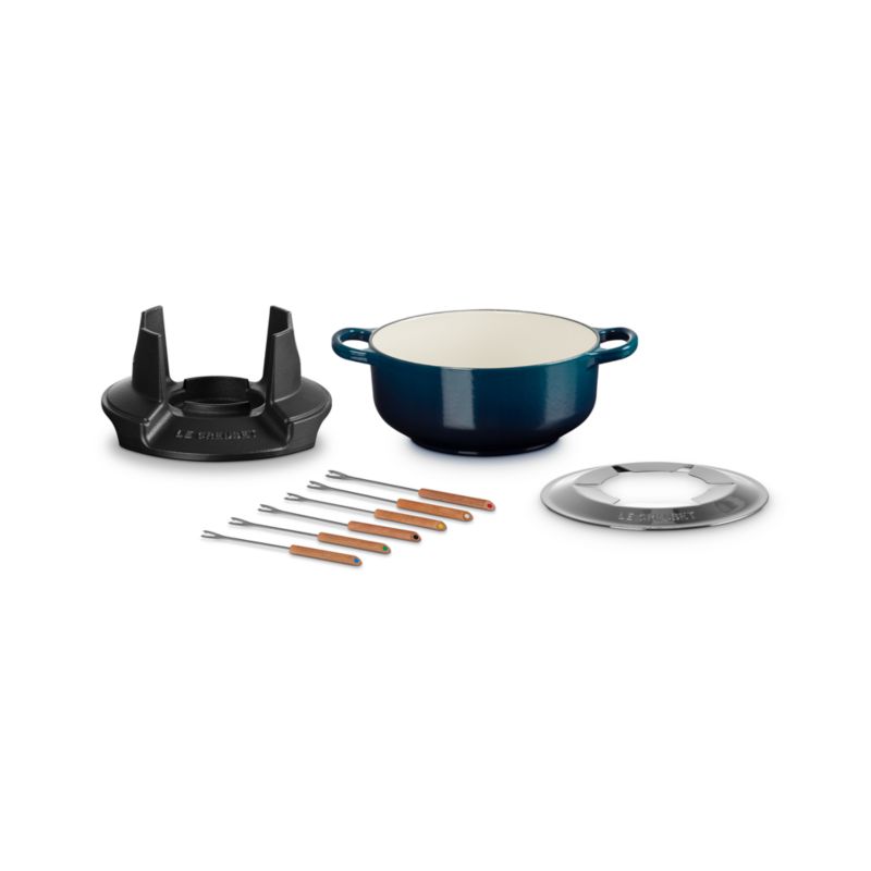 Le Creuset ® Signature 2.5-Qt. Nuit Enameled Cast Fondue Set - image 1 of 4