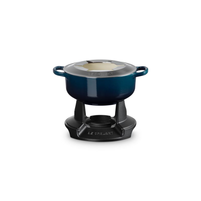 Le Creuset ® Signature 2.5-Qt. Nuit Enameled Cast Fondue Set - image 2 of 4