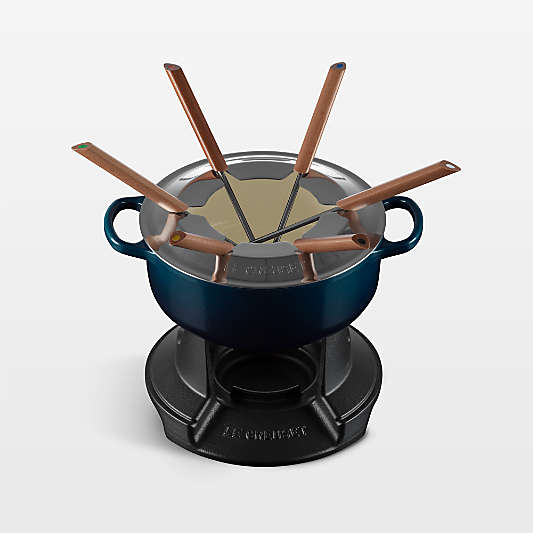 Le Creuset ® Signature 2.5-Qt. Nuit Enameled Cast Fondue Set