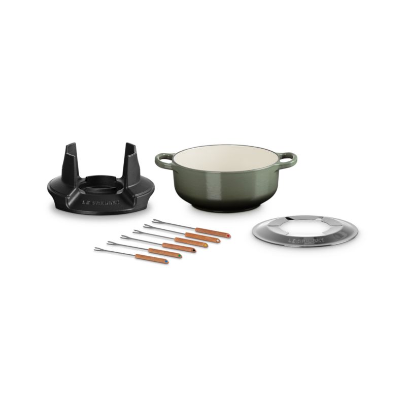 Le Creuset ® Signature 2.5-Qt. Thyme Enameled Cast Fondue Set - image 1 of 4
