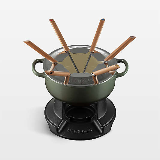 Le Creuset ® Signature 2.5-Qt. Thyme Enameled Cast Fondue Set