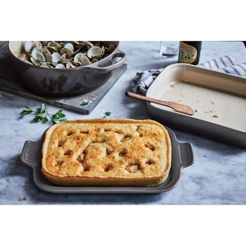 Le Creuset ® Rectangular Oyster Grey Ceramic Baking Dish with Platter Lid - image 1 of 5