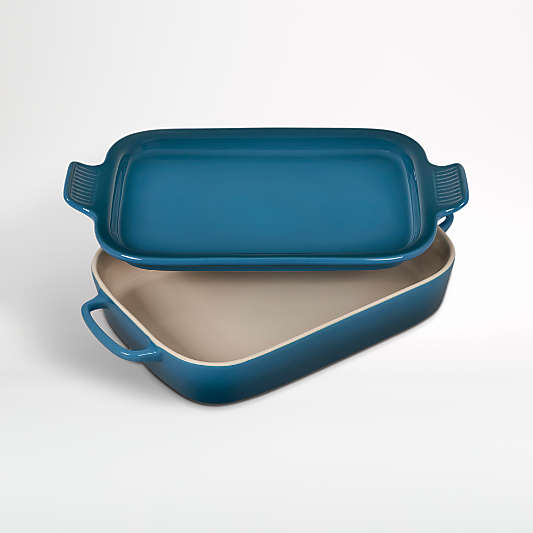 Le Creuset ® Deep Teal Rectangular Dish with Platter Lid