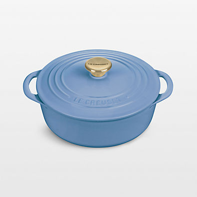 View Le Creuset ® Chambray 2.75-Qt. Shallow Round Dutch Oven details