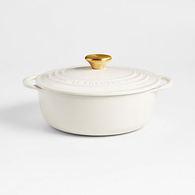 View Le Creuset ® Cream 2.75-Qt. Shallow Round Dutch Oven details