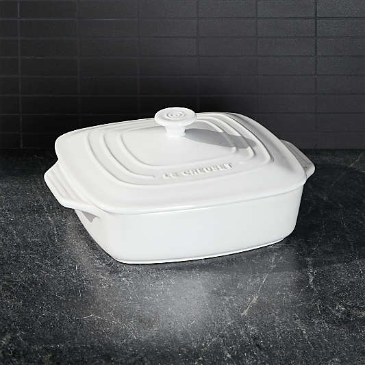 Le Creuset ® White 2.75-Quart Covered Square Casserole