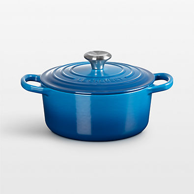 View Le Creuset Signature ® 2-Qt. Marseille Enameled Cast Iron Round Dutch Oven details