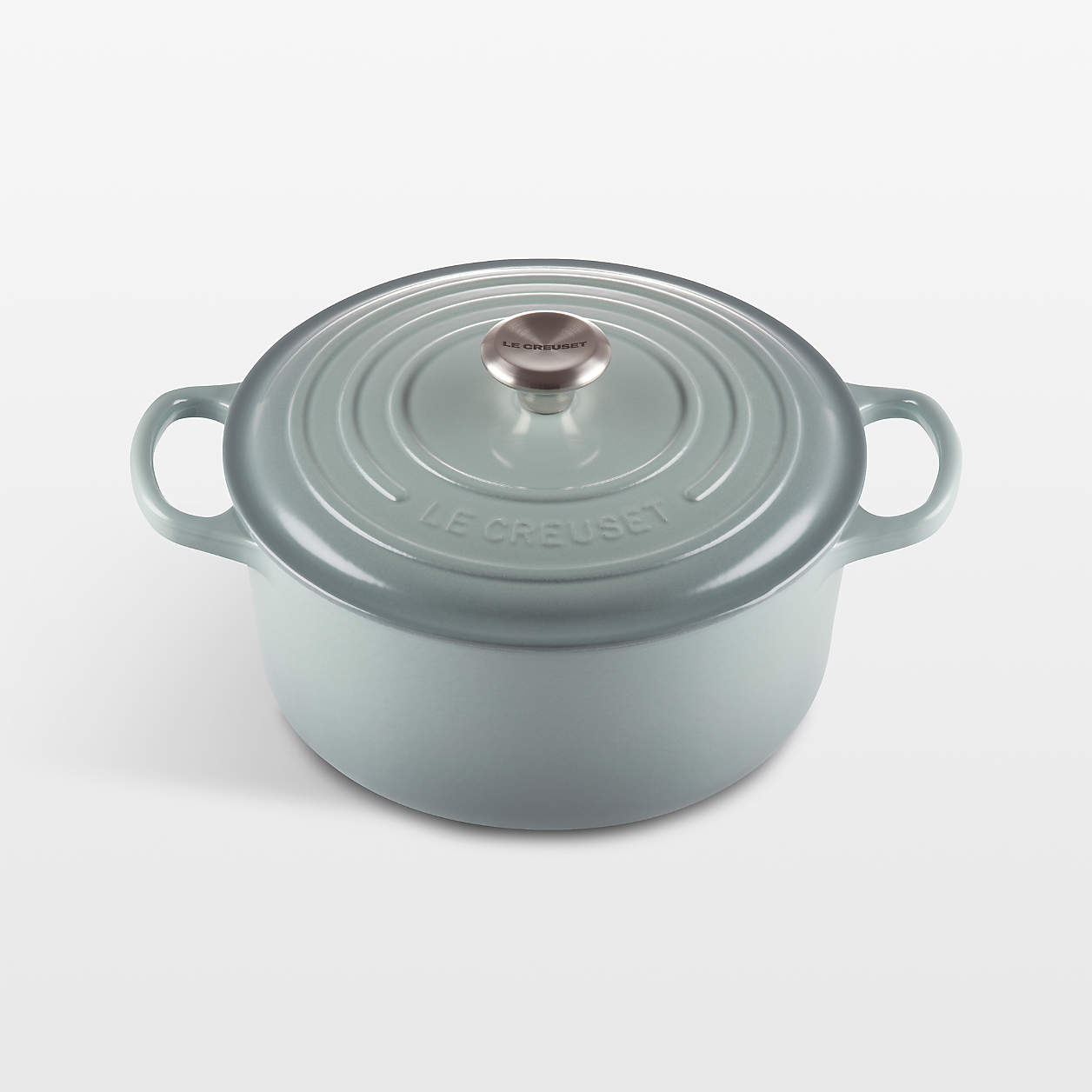 Le Creuset Signature 3.5-Qt. Sea Salt Blue Enameled Cast Iron Dutch ...