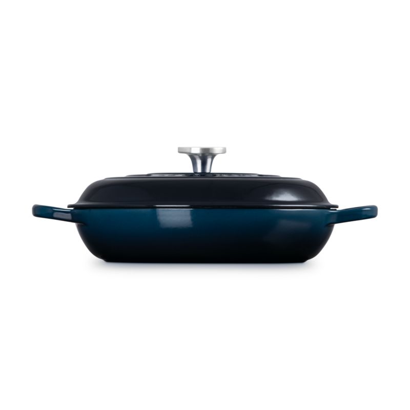 Le Creuset ® Signature 3.5-Qt. Nuit Enameled Cast Iron Braiser - image 5 of 14