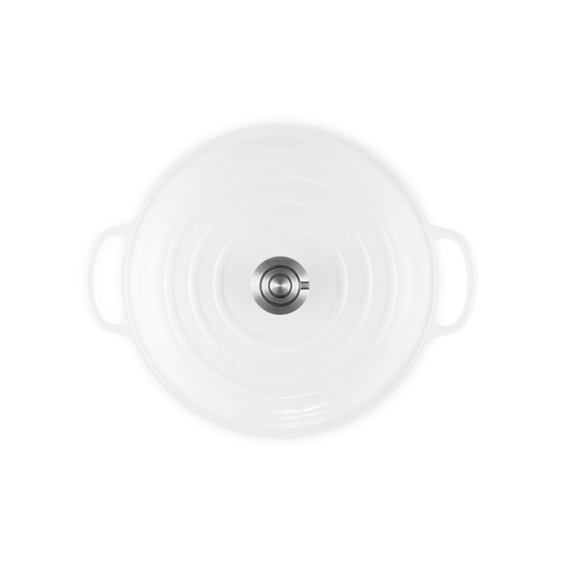 Le Creuset ® Signature 3.5-Qt. White Enameled Cast Iron Braiser - image 4 of 11