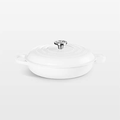 Le Creuset ® Signature 3.5-Qt. White Enameled Cast Iron Braiser