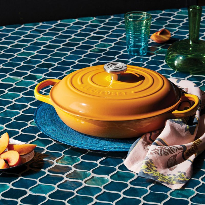 Le Creuset ® Signature 3.5-Qt. Nectar Enameled Cast Iron Braiser - image 2 of 13