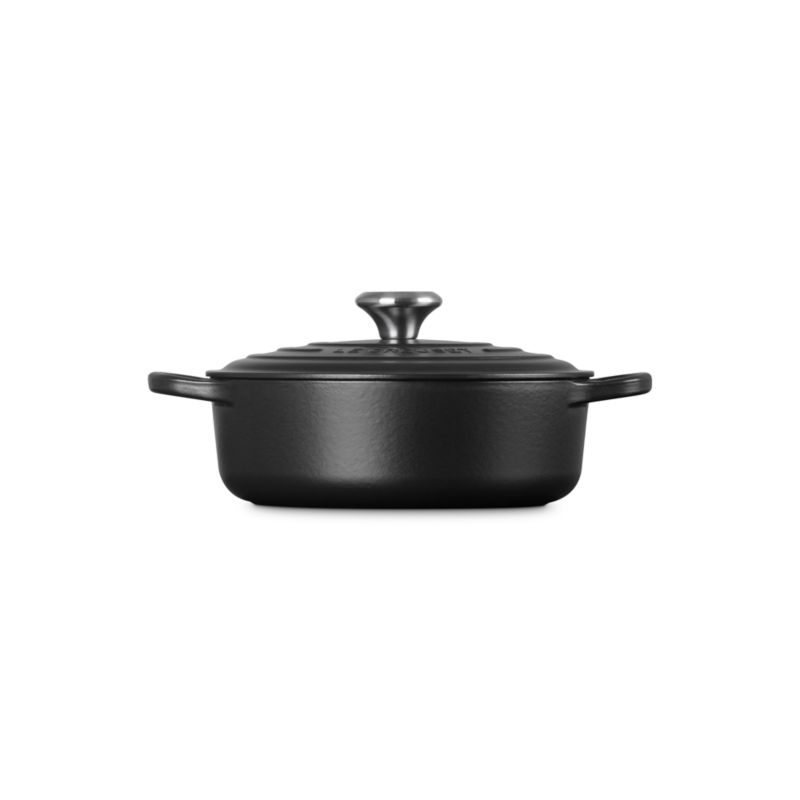 Le Creuset ® Signature 3.5-Qt. Licorice Enameled Cast Iron Round Wide Dutch Oven - image 2 of 6