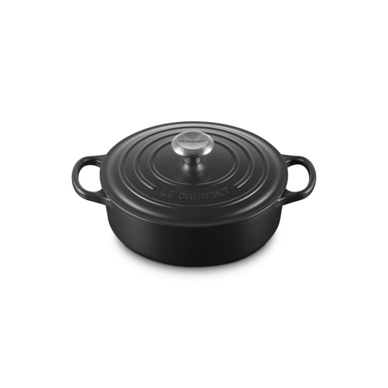 Le Creuset ® Signature 3.5-Qt. Licorice Enameled Cast Iron Round Wide Dutch Oven - image 1 of 6