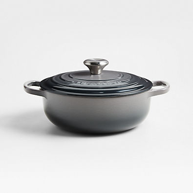 View Le Creuset ® Signature 3.5-Qt. Oyster Enameled Cast Iron Sauteuse Round Oven details