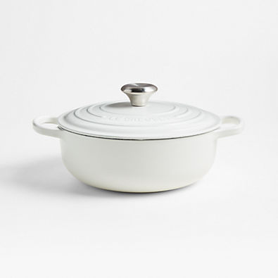 View Le Creuset ® Signature 3.5-Qt. White Enameled Cast Iron Sauteuse Oven details