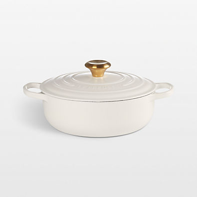 View Le Creuset ® Signature 3.5-Qt. Cream Enameled Cast Iron Sauteuse Oven details