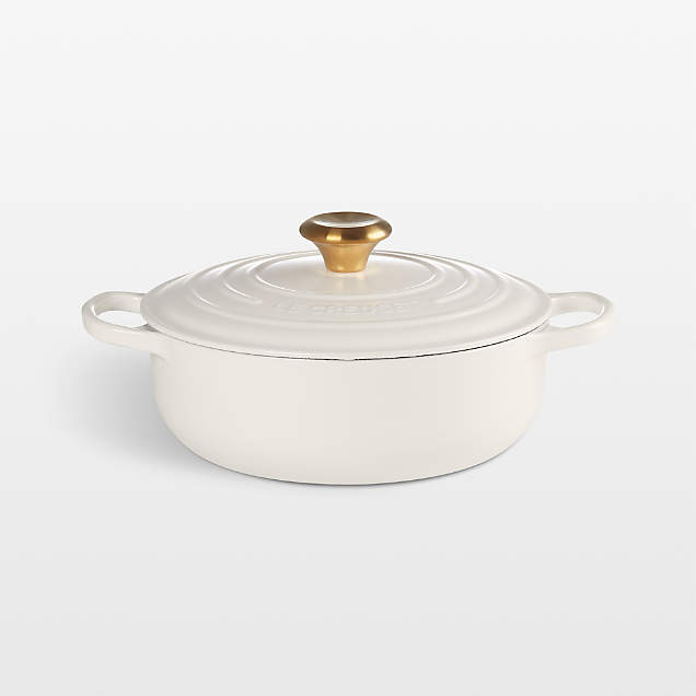 Le Creuset Signature Round 7.25-qt. Cream Dutch Oven With Lid + Reviews 