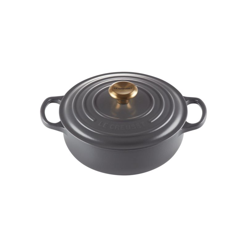 Le Creuset Signature 3.5-Qt.Graphite Sauteuse Oven + Reviews | Crate ...