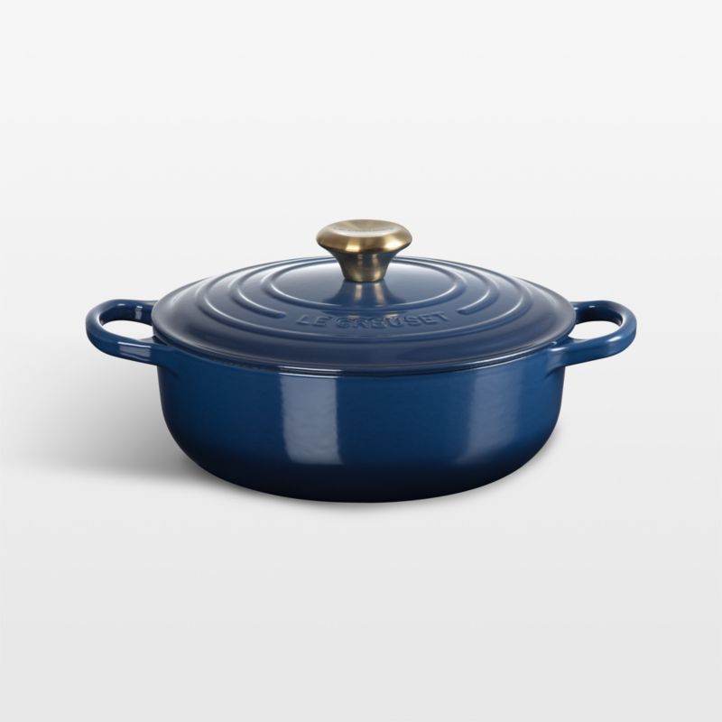 Le Creuset Signature 3.5-Qt. Ink Sauteuse Oven | Crate & Barrel