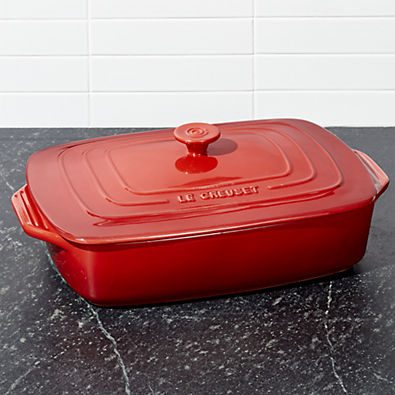 View Le Creuset ® Cerise 3.5-Quart Covered Rectangular Casserole Dish details