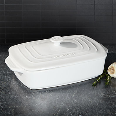 View Le Creuset ® 3.5-Qt. White Covered Rectangular Casserole details