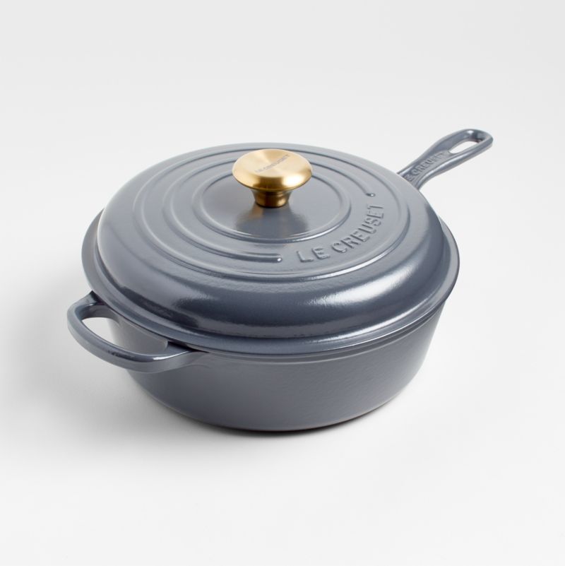 Le Creuset 3.75-qt Cast Iron Cassadou with Glass Lid - Cool Mint 