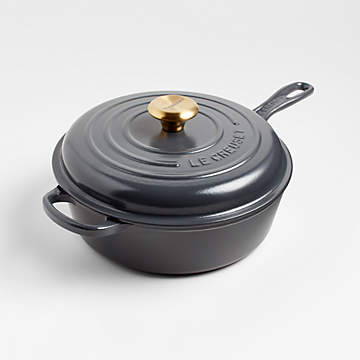 Le Creuset Signature 7.5-Qt. Graphite Enameled Cast Iron Chef Oven +  Reviews