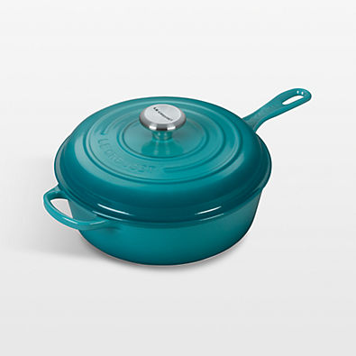 View Le Creuset ® Signature 3.75-Qt. Caribbean Enameled Cast Iron Cassadou details