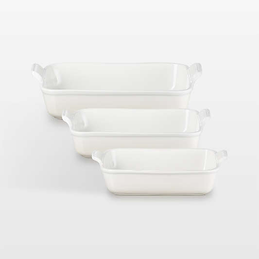 Le Creuset ® Heritage Meringue Rectangular Dish 3-Piece Set