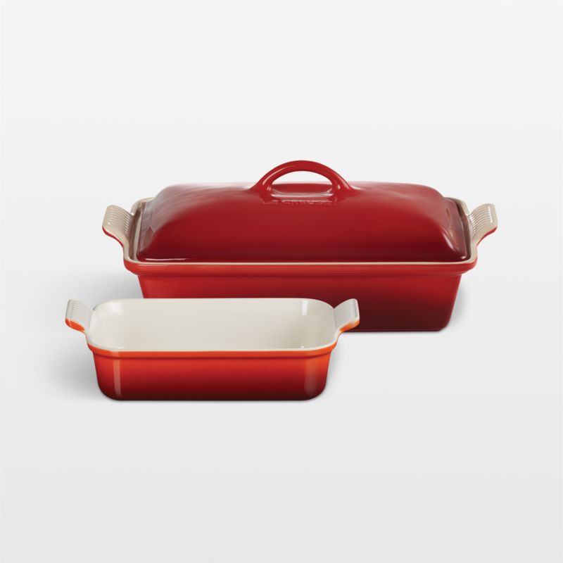 Le Creuset ® Cerise 3-Piece Heritage Rectangular Casserole Dish Set - image 0 of 1