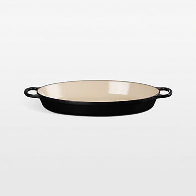 View Le Creuset ® Signature 3-Qt. Licorice Enameled Cast Iron Oval Baker details