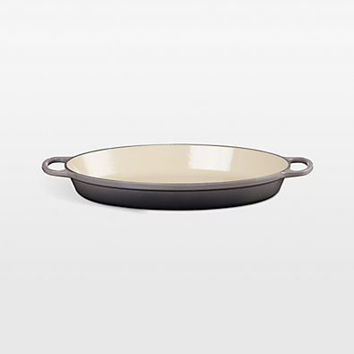View Le Creuset ® Signature 3-Qt. Oyster Enameled Cast Iron Oval Baker details