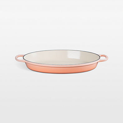 View Le Creuset ® Signature 3-Qt. Peche Enameled Cast Iron Oval Baker details