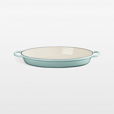 View Le Creuset ® Signature 3-Qt. Sea Salt Enameled Cast Iron Oval Baker details