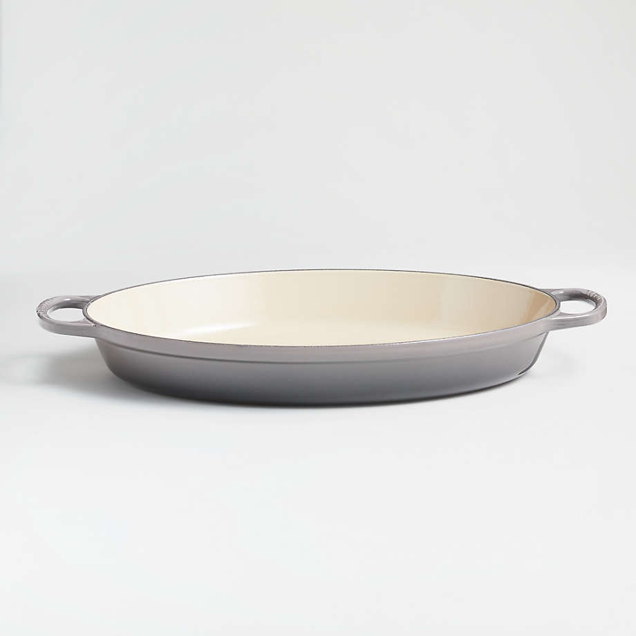 Le Creuset Oyster 3Qt. Oval Baking Dish + Reviews Crate & Barrel