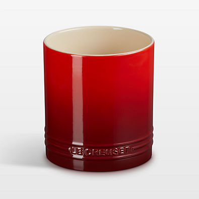 View Le Creuset ® Cerise 40-Oz. Stoneware Utensil Crock details