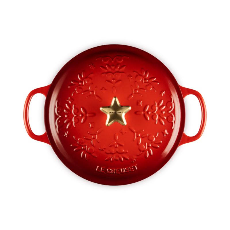 Le Creuset ® Signature 4.5-Qt. Cerise Tree Embossed Enameled Cast Iron Dutch Oven - image 1 of 7
