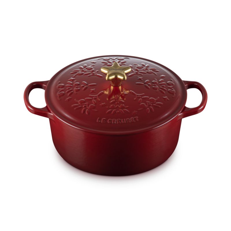 Le Creuset ® Signature 4.5-Qt. Garnet Tree Embossed Enameled Cast Iron Dutch Oven - image 2 of 7