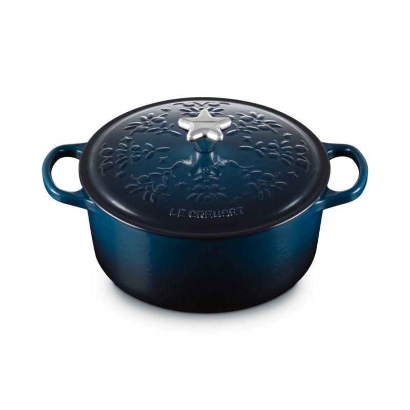 Le Creuset ® Signature 4.5-Qt. Nuit Tree Embossed Enameled Cast Iron Dutch Oven - image 2 of 7