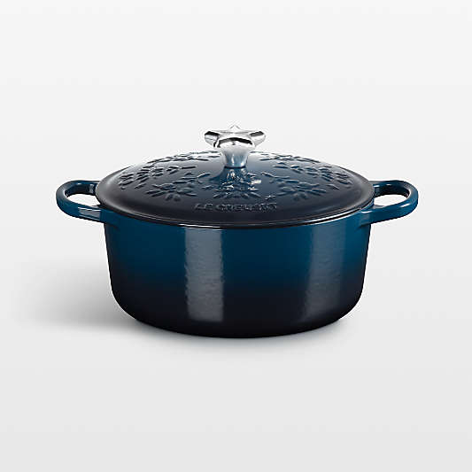 Le Creuset ® Signature 4.5-Qt. Nuit Tree Embossed Enameled Cast Iron Dutch Oven